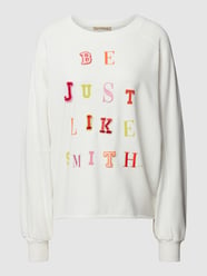 Sweatshirt mit Applikationen Modell 'Embelished' von Smith and Soul Beige - 29