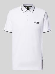Regular Fit Poloshirt mit Label-Stitching Modell 'Paddy' von BOSS Green Weiß - 35