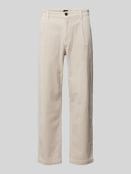 Relaxed Fit Cordhose mit Bundfalten Modell 'Chino-Shyne' von BOSS Orange Beige - 3