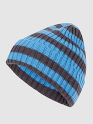 Beanie mit Streifenmuster von Jake*s Casual Blau - 1