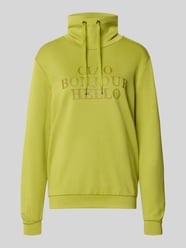 sweatshirt met opstaande kraag en statementprint van Soyaconcept - 33