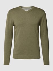 Gebreide pullover met V-hals van Tom Tailor Groen - 15
