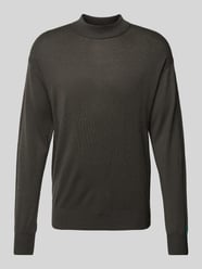 Gebreide pullover met opstaande kraag van Scotch & Soda Grijs / zwart - 11