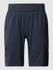 Sweatshorts mit Pattentaschen von Marc O'Polo Blau - 34