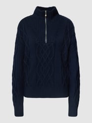 Schipperstrui met sierkralen als detail van Jake*s Collection Blauw - 20