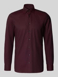 Slim fit zakelijk overhemd met kentkraag van OLYMP Level Five Bordeaux - 13