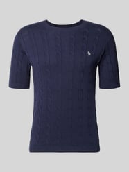 T-shirt Slim Fit o wyglądzie dzianiny od REVIEW - 42