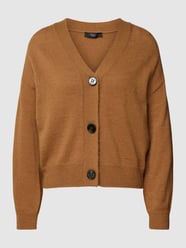 Strickjacke mit überschnittenen Schultern Modell 'OBLIO' von Weekend Max Mara Braun - 19
