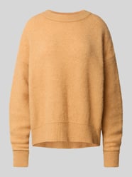 Oversized gebreide pullover met ribboorden, model 'VITOW' van American Vintage Beige - 25