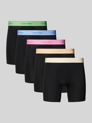 Trunks in een set van 5 met elastische band met logo van Calvin Klein Underwear - 38