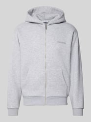 Bluza rozpinana o kroju regular fit z aplikacją z logo od REVIEW - 28