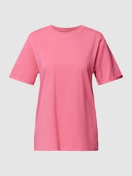 T-Shirt in unifarbenem Design Modell 'RIA' von Pieces Pink - 40