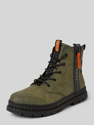 Veterboots met labeldetails, model 'Pallario' van bugatti Groen - 13