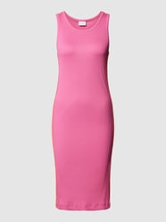 Knielange jurk in riblook van Sportalm Fuchsia - 29