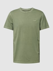 T-shirt z wyhaftowanym logo od Gant Zielony - 38