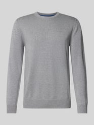 Gebreide pullover met wol en ronde hals van Christian Berg Men Grijs / zwart - 45