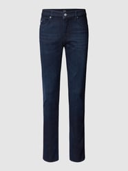 Slim Fit Jeans mit Label-Details Modell 'Delaware' von BOSS Blau - 28