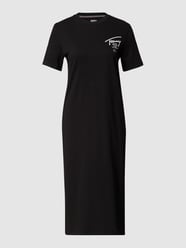 Shirtkleid mit Logo-Detail in metallic von Tommy Jeans Schwarz - 3