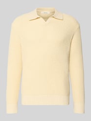Relaxed fit Gebreide pullover van puur katoen Model 'DERECK' van Selected Homme Beige - 42
