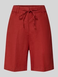 Szorty o kroju wide fit z czystego lnu z tunelem od Marc O'Polo - 23