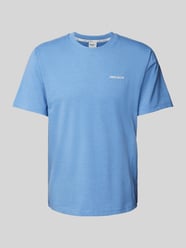 T-Shirt mit Label-Stitching Modell 'DAMIAN' von Pepe Jeans Blau - 1