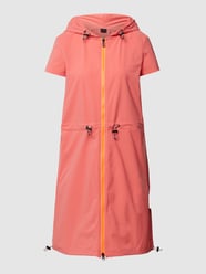 Knielange jurk met capuchon, model 'VALENTINA' van FIRE + ICE Oranje - 8