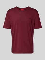 Regular fit T-shirt van puur katoen, model 'DERO' van HUGO Bordeaux - 11