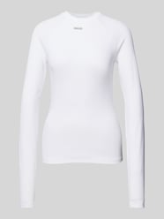 Longsleeve mit Label-Applikation von Karo Kauer Weiß - 22