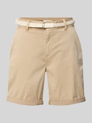 Regular Fit Chinoshorts mit geflochtenem Gürtel von s.Oliver RED LABEL Beige - 2