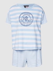 Pyjama mit Streifenmuster von Lauren Ralph Lauren Blau - 20