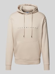 Hoodie mit Label-Schriftzug von Jack & Jones Beige - 45