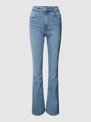 Flared Fit Jeans mit Eingrifftaschen Modell 'PEGGY' von Pieces Blau - 37