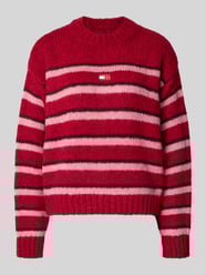 Regular fit gebreide pullover met alpaca van Tommy Jeans Bordeaux - 9