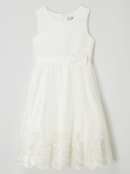 Kleid mit floralen Stickereien von Happy Girls Weiß - 5