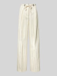 Wide Leg Leinenhose mit Bindegürtel Modell 'Tiana' von BOSS - 12