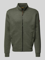 Sweatjacke mit seitlichen Eingrifftaschen von camel active Grün - 5