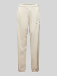 Regular Fit Sweatpants mit Label-Print Modell 'VILLA' von Pegador Beige - 37