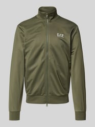 Trainingsjacke mit Zweiwege-Reißverschluss und Logo von EA7 Emporio Armani Beige - 3
