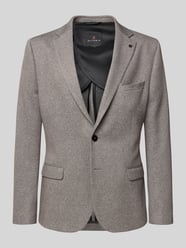 Slim fit 2-knoops colbert met klepzakken, model 'DiNick' van Zuitable Beige - 5