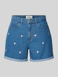 Szorty jeansowe z wysokim stanem z czystej bawełny model 'VEGA' od ONLY - 3