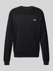 Gebreide pullover met labelprint, model 'Momentum' van BOSS Green - 21