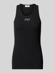 Slim fit top van katoenmix model 'Costina' van Liu Jo White - 26