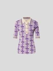Poloshirt mit Allover-Label von Dodo bar Or Lila - 7