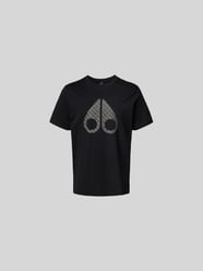 T-Shirt mit Label-Print von Moose Knuckles Schwarz - 1