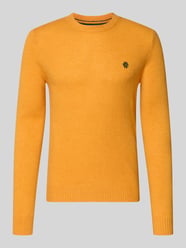 Slim fit gebreide pullover van pure wol met labelstitching van MCNEAL - 11