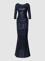 Abendkleid mit Paillettenbesatz von Paradi Blau - 47