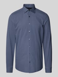 Slim Fit Business-Hemd mit Kentkragen Modell 'New York' von OLYMP Level Five Blau - 47