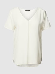 T-shirt z wiskozy okrągłym dekoltem model ‘BRIT’ od Vero Moda Biały - 44