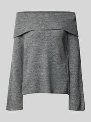 Regular Fit Strickpullover mit Off-Shoulder-Ärmeln und breitem Umschlag Modell 'ERA' von Vero Moda Grau - 26