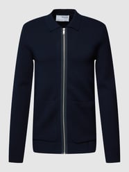 Gebreid jack met kraag, model 'TORONTO' van Selected Homme Blauw / turquoise - 38